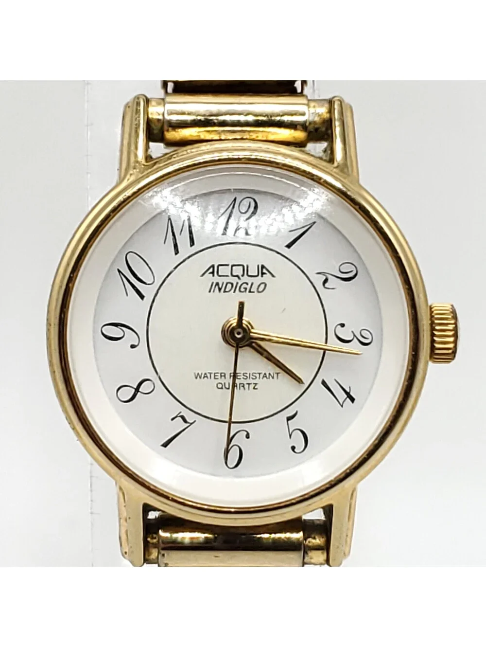 Timex Acqua Indiglo Womens Watch Stretch BandTwo-Tone 23mm New Battery